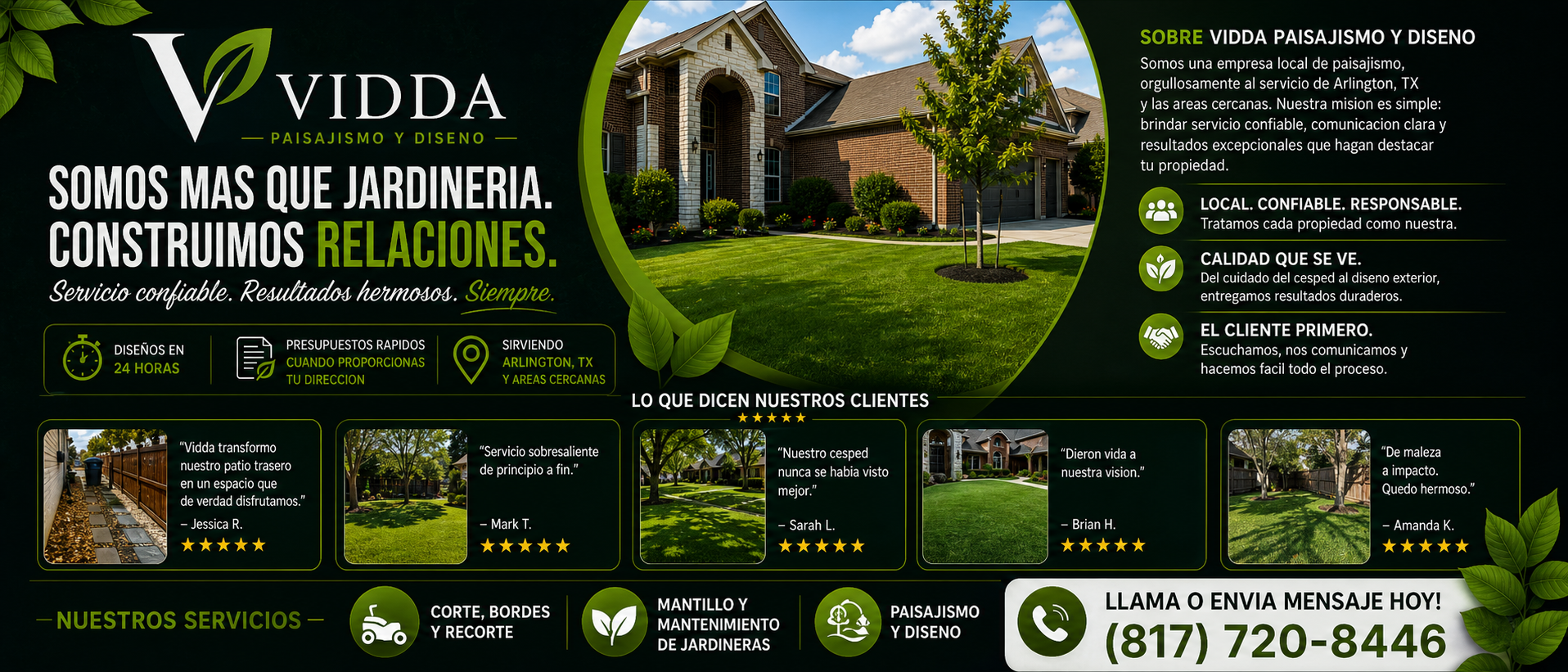 VIDDA Landscaping cuidado de césped confiable